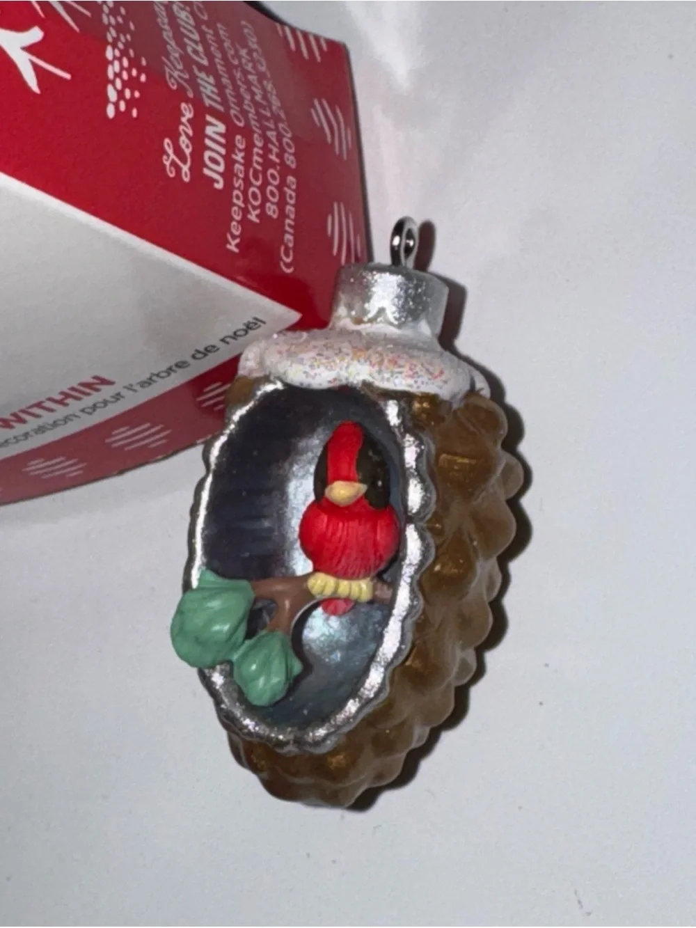 2017 HALLMARK KEEPSAKE MINIATURE ORNAMENT # 3 A WORLD WITHIN ~CARDINAL~
